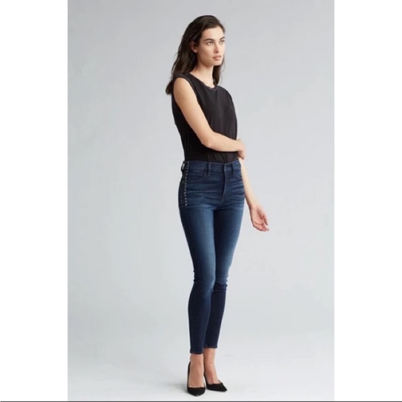 NEW*👖Hudson Barbara High Rise Super Skinny Ankle Jean w/ Side Laces NWOT 27 - Picture 2 of 15